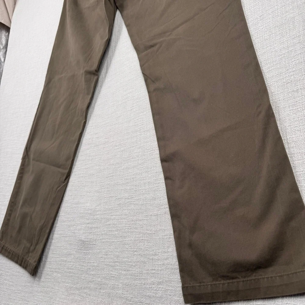 Banana Republic Gavin Straight Leg Chino Men 33x34 Moose Brown Cotton Flat Front